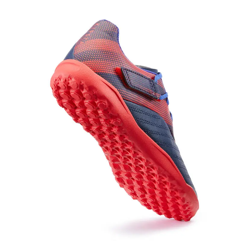 Kipsta Botas De FĂștbol AGILITY 140 TF Tira Autoadher. Azul Rojo - Imagen 4