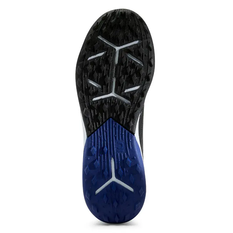 Botas De Fútbol Kipsta Viralto II Niños Piel HG Negra Azul - Imagen 2