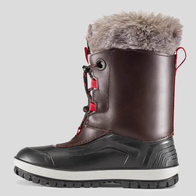 Quechua Botas De Nieve Niños Talla 30-38 Piel Impermeable SH500 Marrón - Imagen 3