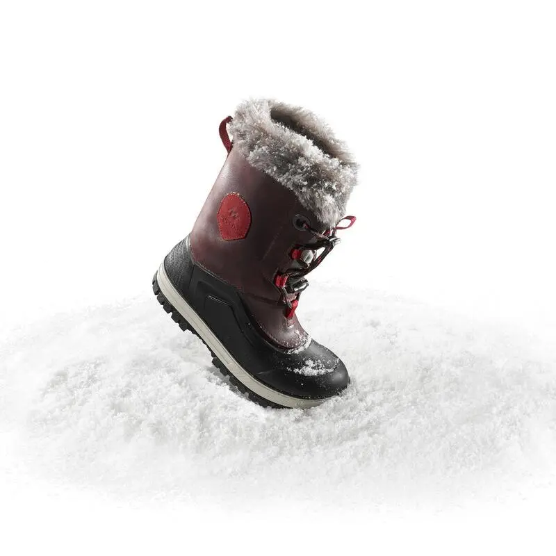 Quechua Botas De Nieve Niños Talla 30-38 Piel Impermeable SH500 Marrón - Imagen 5