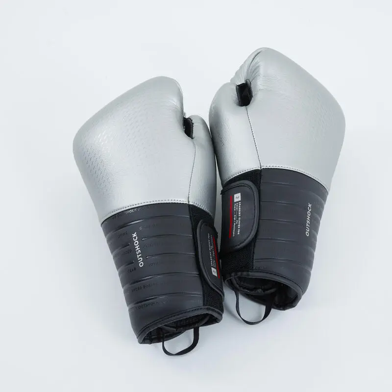 Guantes Boxeo Sparring Outshock 900 Negro/plata - Imagen 2