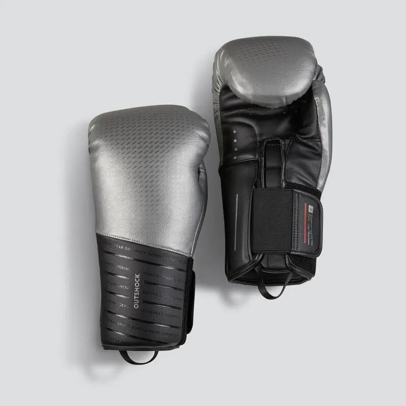 Guantes Boxeo Sparring Outshock 900 Negro/plata