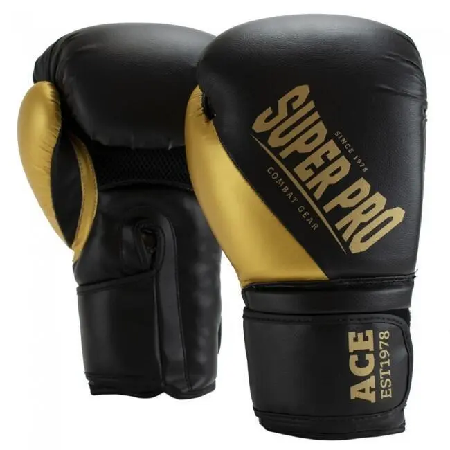 Super Pro Combat Gear Guantes De Boxeo - Ace - En Blanco Y Negro - Imagen 6