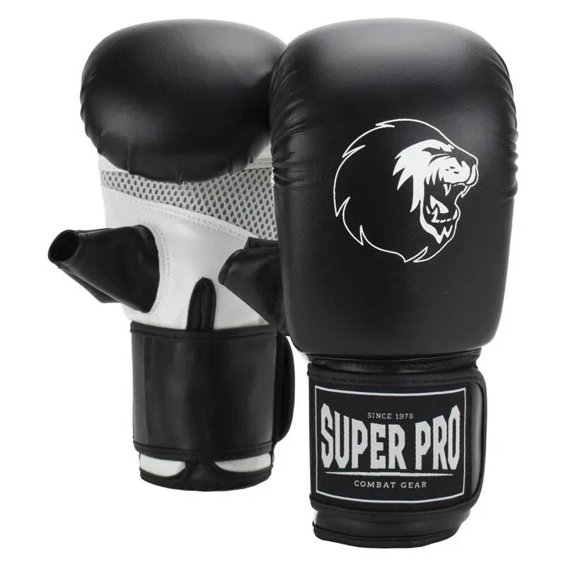 Super Pro Combat Gear Guantes De Boxeo Para Saco De Boxeo - Victor - En Blanco Y Negro