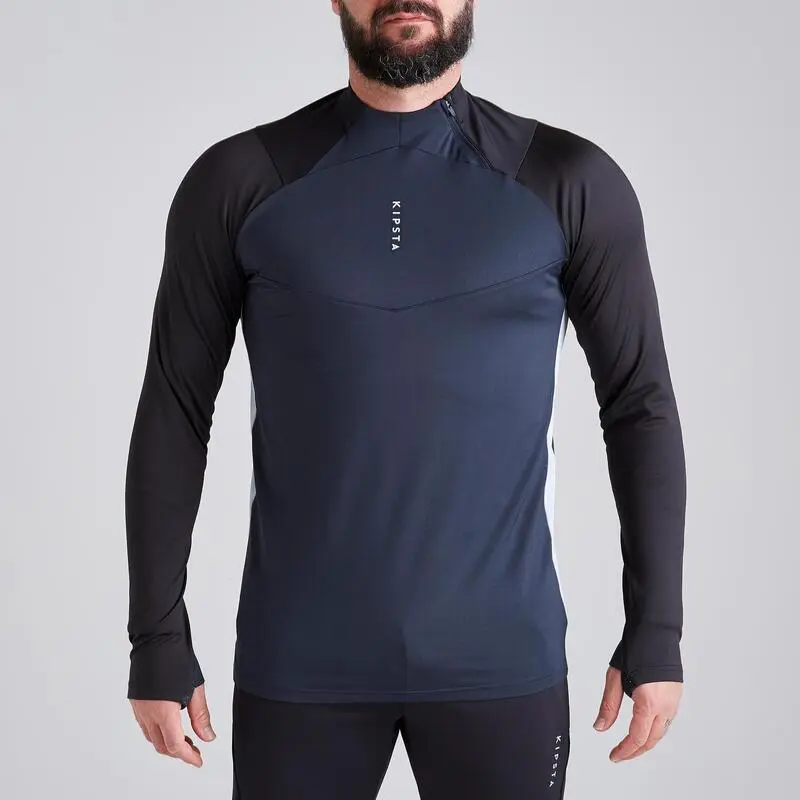 Sudadera FĂștbol Kipsta T500 Adulto Negro Carbono - Imagen 2