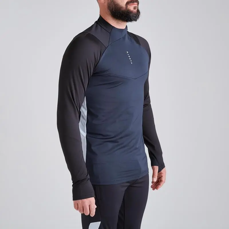 Sudadera FĂștbol Kipsta T500 Adulto Negro Carbono - Imagen 3