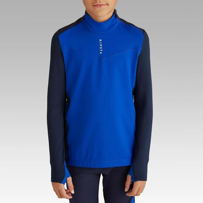 Sudadera Fútbol Kipsta T900 Niños Azul Y Azul Marino - Imagen 2